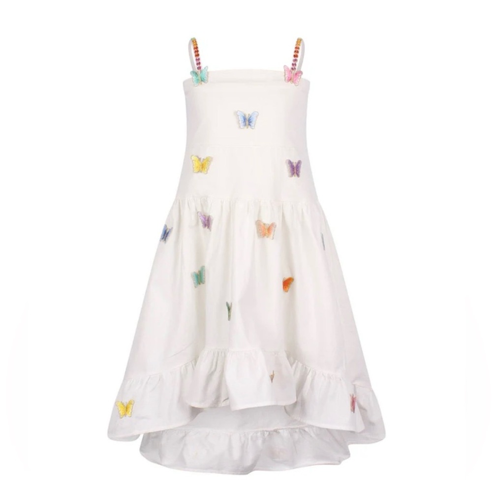 Lola + The Boys White Butterfly Dress